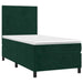 Pat box spring cu saltea, verde închis, 80x200 cm, catifea - WALTI WALTI