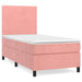 Pat box spring cu saltea, roz, 80x200 cm, catifea - WALTI WALTI