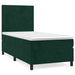 Pat box spring cu saltea, verde închis, 100x200 cm, catifea - WALTI WALTI
