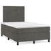 Pat box spring cu saltea, gri închis, 120x200 cm, catifea - WALTI WALTI