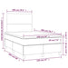 Pat box spring cu saltea, gri închis, 120x200 cm, catifea - WALTI WALTI