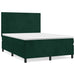 Pat box spring cu saltea, verde închis, 140x200 cm, catifea - WALTI WALTI