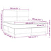 Pat box spring cu saltea, gri deschis, 160x200 cm, catifea - WALTI WALTI