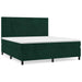 Pat box spring cu saltea, verde închis, 160x200 cm, catifea - WALTI WALTI