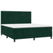 Pat box spring cu saltea, verde închis, 160x200 cm, catifea - WALTI WALTI
