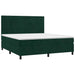 Pat box spring cu saltea, verde închis, 180x200 cm, catifea - WALTI WALTI