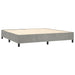 Pat box spring cu saltea, gri deschis, 200x200 cm, catifea - WALTI WALTI