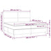 Pat box spring cu saltea, gri deschis, 200x200 cm, catifea - WALTI WALTI
