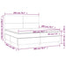 Pat box spring cu saltea, negru, 200x200 cm, catifea - WALTI WALTI