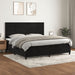 Pat box spring cu saltea, negru, 200x200 cm, catifea - WALTI WALTI