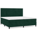 Pat box spring cu saltea, verde închis, 200x200 cm, catifea - WALTI WALTI