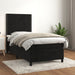 Pat box spring cu saltea, negru, 90x190 cm, catifea - WALTI WALTI