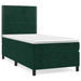 Pat box spring cu saltea, verde închis, 90x190 cm, catifea - WALTI WALTI
