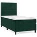 Pat box spring cu saltea, verde închis, 90x200 cm, catifea - WALTI WALTI