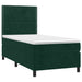 Pat box spring cu saltea, verde închis, 90x200 cm, catifea - WALTI WALTI