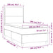 Pat box spring cu saltea, negru, 100x200 cm, catifea - WALTI WALTI