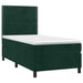 Pat box spring cu saltea, verde închis, 100x200 cm, catifea - WALTI WALTI