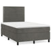 Pat box spring cu saltea, gri închis, 120x200 cm, catifea - WALTI WALTI