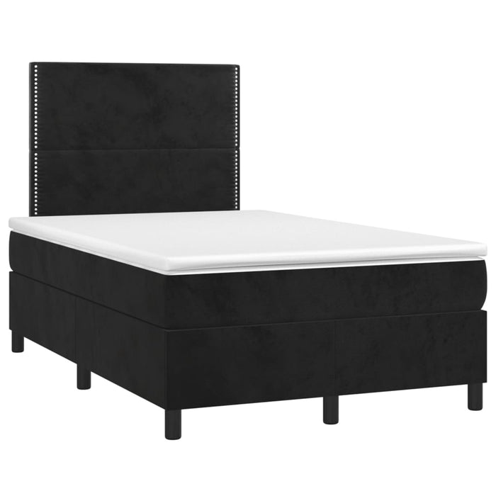 Pat box spring cu saltea, negru, 120x200 cm, catifea - WALTI WALTI