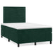 Pat box spring cu saltea, verde închis, 120x200 cm, catifea - WALTI WALTI