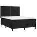 Pat box spring cu saltea, negru, 140x200 cm, catifea - WALTI WALTI