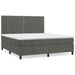 Pat box spring cu saltea, gri închis, 180x200 cm, catifea - WALTI WALTI