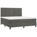 Pat box spring cu saltea, gri închis, 180x200 cm, catifea - WALTI WALTI