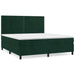 Pat box spring cu saltea, verde închis, 180x200 cm, catifea - WALTI WALTI