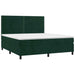 Pat box spring cu saltea, verde închis, 180x200 cm, catifea - WALTI WALTI