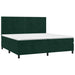 Pat box spring cu saltea, verde închis, 200x200 cm, catifea - WALTI WALTI