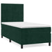 Pat box spring cu saltea, verde închis, 80x200 cm, catifea - WALTI WALTI