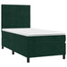 Pat box spring cu saltea, verde închis, 80x200 cm, catifea - WALTI WALTI