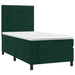 Pat box spring cu saltea, verde închis, 90x190 cm, catifea - WALTI WALTI