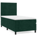 Pat box spring cu saltea, verde închis, 90x200 cm, catifea - WALTI WALTI