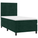 Pat box spring cu saltea, verde închis, 90x200 cm, catifea - WALTI WALTI