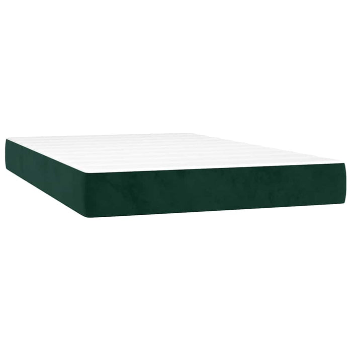 Pat box spring cu saltea, verde închis, 120x200 cm, catifea - WALTI WALTI