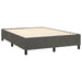 Pat box spring cu saltea, gri închis, 140x190 cm, catifea - WALTI WALTI