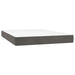Pat box spring cu saltea, gri închis, 140x190 cm, catifea - WALTI WALTI