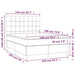 Pat box spring cu saltea, gri închis, 140x190 cm, catifea - WALTI WALTI