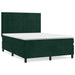 Pat box spring cu saltea, verde închis, 140x200 cm, catifea - WALTI WALTI