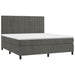 Pat box spring cu saltea, gri închis, 160x200 cm, catifea - WALTI WALTI