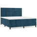 Pat box spring cu saltea, albastru închis, 160x200 cm, catifea - WALTI WALTI