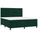 Pat box spring cu saltea, verde închis, 180x200 cm, catifea - WALTI WALTI