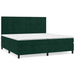 Pat box spring cu saltea, verde închis, 200x200 cm, catifea - WALTI WALTI