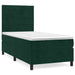 Pat box spring cu saltea, verde închis, 80x200 cm, catifea - WALTI WALTI
