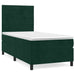 Pat box spring cu saltea, verde închis, 90x190 cm, catifea - WALTI WALTI