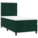 Pat box spring cu saltea, verde închis, 90x200 cm, catifea - WALTI WALTI