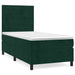 Pat box spring cu saltea, verde închis, 100x200 cm, catifea - WALTI WALTI