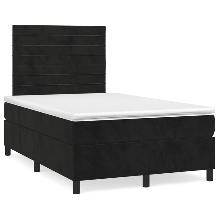 Pat box spring cu saltea, negru, 120x200 cm, catifea - WALTI WALTI