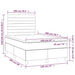 Pat box spring cu saltea, roz, 120x200 cm, catifea - WALTI WALTI